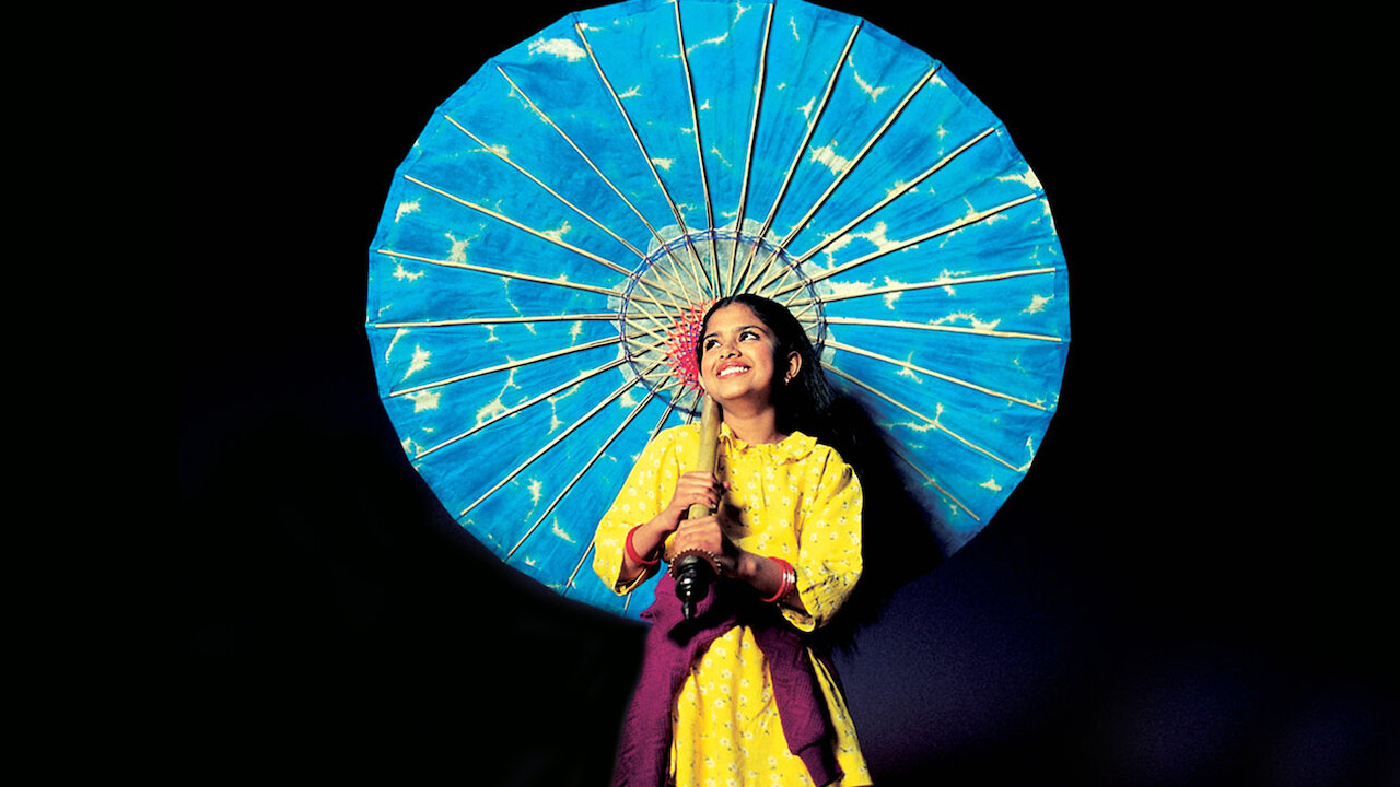 a blue umbrella